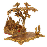 Laddu Gopal Oxidised Metal Jhula, Decorative Handicraft Showpiece for Home Decor, Hanging Decor, Christmas Gift, Wedding Gift, New Year Gift